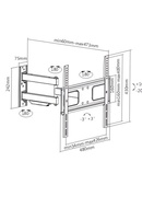  Sunne | Wall mount | 23-42-EAX2 | Full motion | 32-55  | Maximum weight (capacity) 50 kg | Black Hover