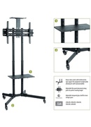  Sunne | Floor stand | S112 multifunctional Mobile TV cart | Tilt | 37-70  | Black