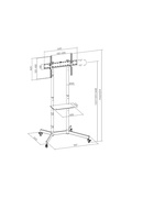  Sunne Floor stand | S1122 TV cart | 37-70  | Maximum weight (capacity) 45 kg | Black Hover