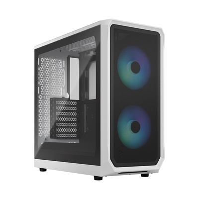  Fractal Design | Focus 2 | Side window | RGB White TG Clear Tint | Midi Tower | Power supply included No | ATX