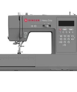  Singer | Heavy Duty Sewing Machine | HD6705C | Rechargeable | Number of stitches 200 | Number of buttonholes 1 | Grey | Number of brush heads included 1  Hover