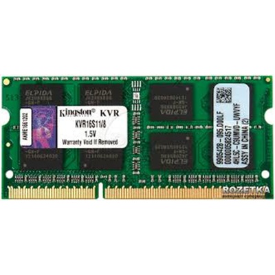  Kingston | 8 GB | DDR3 | 1600 MHz | Notebook | Registered No | ECC No