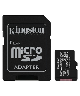  Kingston Canvas Select Plus 512 GB Micro SD Flash memory class 10 SD adapter  Hover