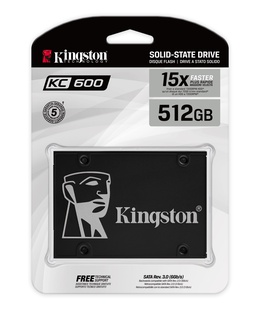  Kingston | KC600 | 512 GB | SSD form factor 2.5 | Solid-state drive interface SATA | Read speed 550 MB/s | Write speed 520 MB/s  Hover