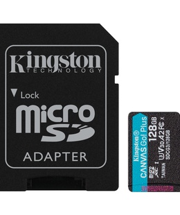  Kingston | microSD | Canvas Go! Plus | 128 GB | MicroSD | Flash memory class 10 | SD Adapter  Hover