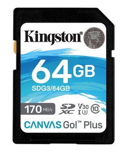  Kingston Canvas Go! Plus 64 GB SD Flash memory class 10  Hover