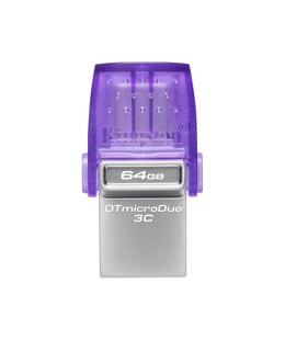  Kingston | DataTraveler | DT Micro Duo 3C | 64 GB | USB Type-C and Type-A | Purple  Hover