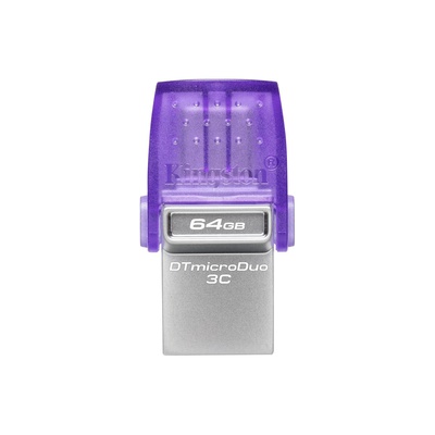  Kingston | DataTraveler | DT Micro Duo 3C | 64 GB | USB Type-C and Type-A | Purple