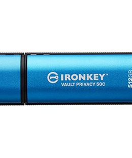  Kingston Flash Drive | IronKey Vault Privacy 50C AES-256 Encrypt | 512 GB | USB-C | Blue  Hover