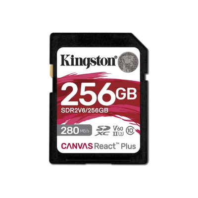  Kingston | Canvas React Plus | 256 GB | SD | Flash memory class 10