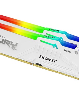  Kingston KF568C34BWEAK2-32 32GB 6800MT/s DDR5 CL34 DIMM (Kit of 2) FURY Beast White RGB EXPO | Kingston  Hover