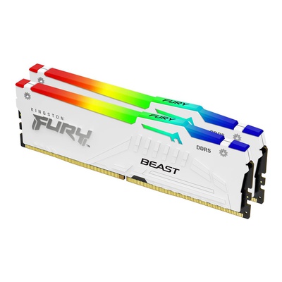 Kingston KF560C30BWEAK2-64 64GB 6000MT/s DDR5 CL30 DIMM (Kit of 2) FURY Beast White RGB EXPO | Kingston