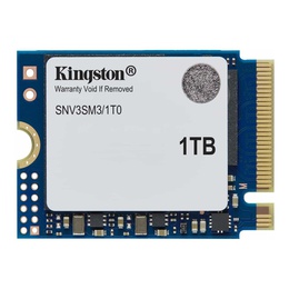  Kingston SSD | NV3 | 1000 GB | SSD form factor M.2 2230 | Solid-state drive interface PCIe 4.0 x4 NVMe | Read speed 6000 MB/s | Write speed 4000 MB/s