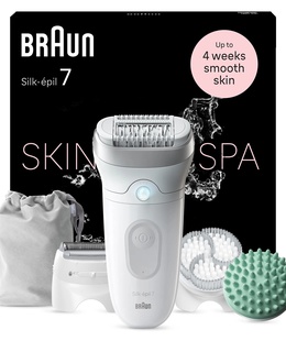 Epilātors Braun | Epilator | Silk-épil SE7-081 | Operating time (max) 40 min | Number of power levels 1 | Wet & Dry | White  Hover