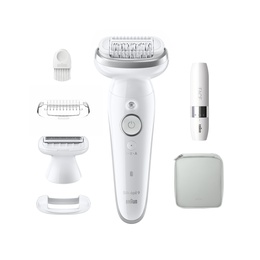 Epilātors Braun Epilator | SES9-341 Silk-épil 9 | Operating time (max) 50 min | Number of power levels 2 | Wet & Dry | White