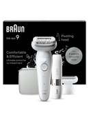 Epilātors Braun Epilator | SES9-341 Silk-épil 9 | Operating time (max) 50 min | Number of power levels 2 | Wet & Dry | White Hover