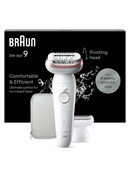 Epilātors Braun Epilator | SES9-030 Silk épil 9 | Operating time (max) 50 min | Number of power levels 2 | Wet & Dry | White/Rose