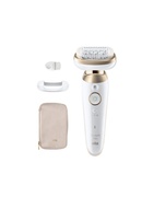 Epilātors Braun Epilator | 9-011 3D Silk-epil 9 Flex | Operating time (max) 50 min | Number of power levels 2 | Wet & Dry | White/Gold