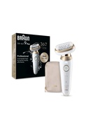 Epilātors Braun Epilator | 9-011 3D Silk-epil 9 Flex | Operating time (max) 50 min | Number of power levels 2 | Wet & Dry | White/Gold Hover