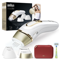 Epilātors Braun Silk-expert Pro 5 IPL Epilator | PL5382 | Bulb lifetime (flashes) 400.000 | Number of power levels 3 | White/Gold