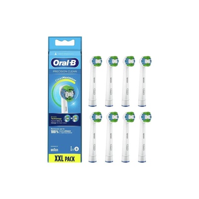 Birste Oral-B Replaceable toothbrush heads | Refill CleanMaximiser Precision Clean | Heads | For adults | Number of brush heads included 8 | White