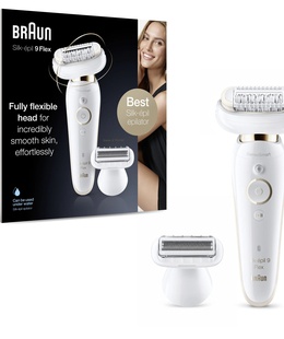 Epilātors Braun Epilator | Silk-épil 9 Flex SES9006 | Number of power levels 2 | Wet & Dry | White  Hover