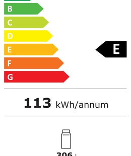  Whirlpool Refrigerator | WHSD18A013D1 | Energy efficiency class E | Built-in | Larder | Height 177 cm | Fridge net capacity 306 L | Display | 30 dB | Stainless steel  Hover