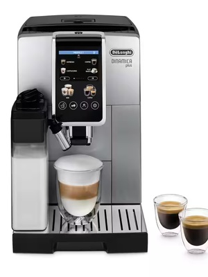  Delonghi | Coffee Maker | Dinamica Plus ECAM380.85.SB | Pump pressure 15 bar | Built-in milk frother | Automatic | 1450 W | Stainless Steel/Black  Hover