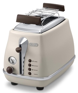 Tosteris Delonghi | Toaster | CTOV 2103.BG | Power 900 W | Number of slots 2 | Housing material Stainless steel | Beigi  Hover