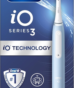 Birste Oral-B | Electric Toothbrush | iO3 Series | Rechargeable | For adults | Number of brush heads included 1 | Number of teeth brushing modes 3 | Ice Blue  Hover