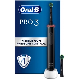 Birste Oral-B | Electric Toothbrush | Pro3 3400N | Rechargeable | For adults | Number of brush heads included 2 | Number of teeth brushing modes 3 | Black