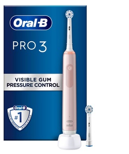 Birste Electric Toothbrush | Pro3 3400N | Rechargeable | For adults | Number of brush heads included 2 | Number of teeth brushing modes 3 | Pink Sensitive  Hover