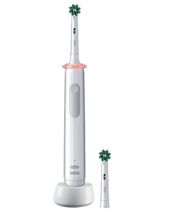 Birste Oral-B Electric Toothbrush | Pro 3 3000 Cross Action | Rechargeable | For adults | Number of brush heads included 2 | Number of teeth brushing modes 3 | White  Hover