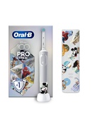 Birste Oral-B | Vitality PRO Kids Disney 100 | Electric Toothbrush with Travel Case | Rechargeable | For kids | Number of brush heads included 1 | Number of teeth brushing modes 2 | White