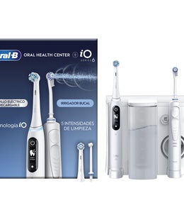 Birste Oral-B Electric Toothbrush | iO6 & OxyJet | Rechargeable | For adults | Number of brush heads included 2 | Number of teeth brushing modes 5 | White  Hover