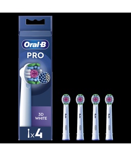 Birste Oral-B | Replaceable toothbrush heads | EB18-4 3D White Pro | Heads | For adults | Number of brush heads included 4 | White  Hover