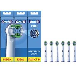 Birste Oral-B | Precision Clean Brush Set | EB20RX-6 | Heads | For adults | Number of brush heads included 6 | White