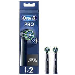 Birste Oral-B | Replaceable toothbrush heads | EB50BRX-2 Cross Action Pro | Heads | For adults | Number of brush heads included 2 | Black
