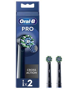 Birste Oral-B | Replaceable toothbrush heads | EB50BRX-2 Cross Action Pro | Heads | For adults | Number of brush heads included 2 | Black  Hover