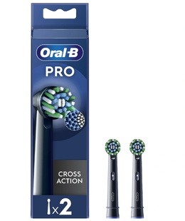Birste Oral-B | Replaceable toothbrush heads | EB50BRX-4 Cross Action | Heads | For adults | Number of brush heads included 4 | Black  Hover