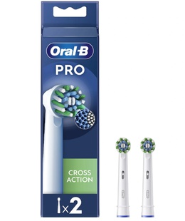 Birste Oral-B | Replaceable toothbrush heads | EB50RX-2 Cross Action Pro | Heads | For adults | Number of brush heads included 2 | White  Hover
