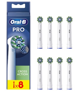 Birste Oral-B | Replaceable toothbrush heads | EB50RX-8 Cross Action Pro | Heads | For adults | Number of brush heads included 8 | White  Hover