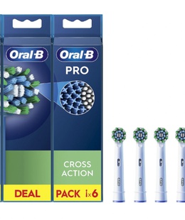 Birste Oral-B | Replaceable toothbrush heads | EB50RX-6 Cross Action Pro | Heads | For adults | Number of brush heads included 6 | White  Hover