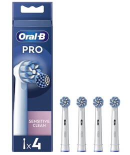 Birste Oral-B | Replaceable toothbrush heads | EB60X-4 Sensitive Clean Pro | Heads | For adults | Number of brush heads included 4 | White  Hover
