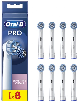 Birste Oral-B | Replaceable toothbrush heads | EB60X-8 Sensitive Clean Pro | Heads | For adults | Number of brush heads included 8 | White  Hover