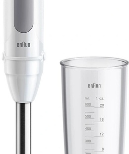 Mikseris Braun | Hand Blender | MQ50001MWH | Hand Blender | 1000 W | Number of speeds 21 | White  Hover