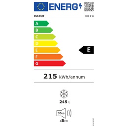  INDESIT | Freezer | UI6 2 W | Energy efficiency class E | Upright | Free standing | Height 167 cm | Total net capacity 245 L | White