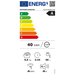 Veļas mazgājamā  mašīna Hotpoint Washing Machine | NLCD 948 BS A EU | Energy efficiency class A | Front loading | Washing capacity 9 kg | 1351 RPM | Depth 61 cm | Width 60 cm | LCD | Steam function | Black