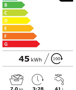 Veļas mazgājamā  mašīna Candy Washing machine | RP4 476BWMBC/1-S | Energy efficiency class A | Front loading | Washing capacity 7 kg | 1400 RPM | Depth 45 cm | Width 60 cm | Display | 6-digit | Steam function | Wi-Fi | White  Hover