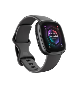 Viedpulksteni Sense 2 | Smart watch | NFC | GPS (satellite) | AMOLED | Touchscreen | Activity monitoring 24/7 | Waterproof | Bluetooth | Wi-Fi | Shadow Grey/Graphite  Hover